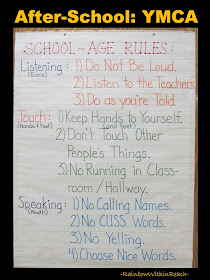 photo of: School Age Rules Poster at YMCA