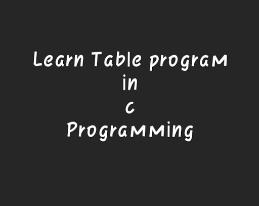 c program multiplication table of number 