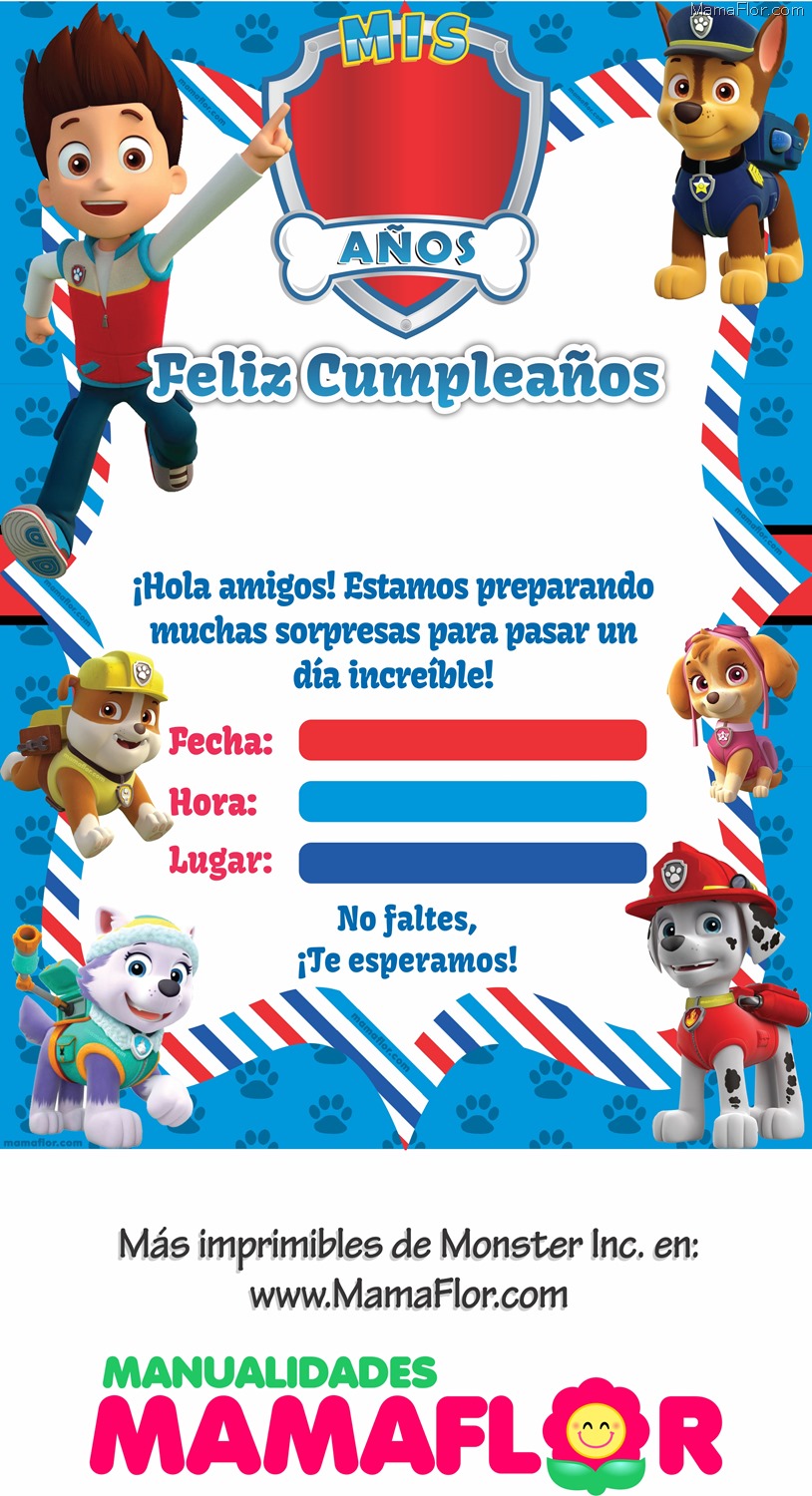 Video Invitaciones De Paw Patrol Gratis Invita Jass