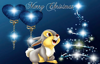 Free Little Bunny Christmas Card