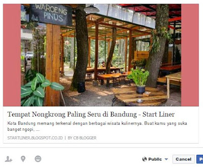 Posting Di-Share ke Facebook