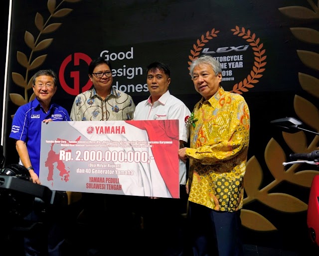 Peduli Sulawesi Tengah, Yamaha Salurkan Donasi 40 Generator dan 2 Milyar Rupiah