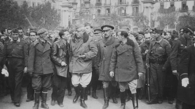 Generales, Barcelona, guerra civil, 26 de enero de 1939