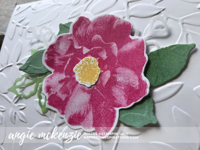 By Angie McKenzie on this Free-for-All Friday; Click READ or VISIT to go to my blog for details! Featuring the To A Wild Rose Stamp Set and Dies, Layered Leaves 3D Embossing Folder; #toawildrosestampset #cleanandsimple #stampinupinks #fauxoxidetechnique #paperscraps #anyoccasioncards #cardtechniques #vellumlayers #stamping 