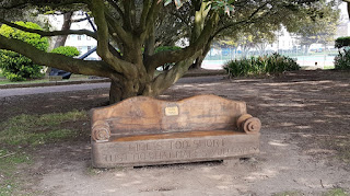 Bench at Norfolk Gardnes in Littlehampton