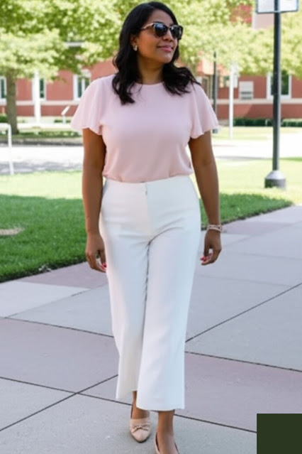 Sleeveless Blouse with Culottes