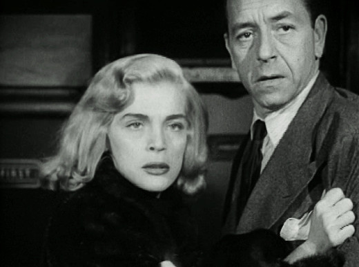 Lizabeth Scott as Lily at the climax of Stolen Face, 1952