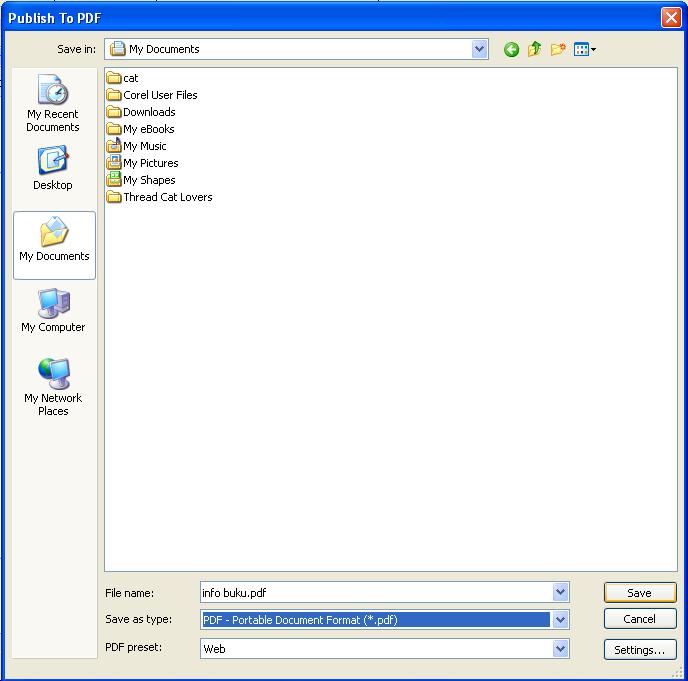 Membuat File PDF dengan COREL ~ Woles 'n Copas Blogger's