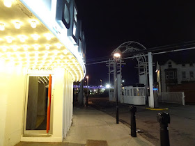 The disused monorail line at Blackpool Pleasure Beach