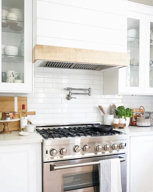 DIY wood shiplap hood vent 