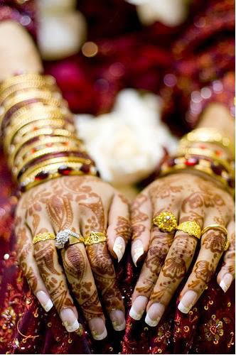 wedding which was a traditional Muslim wedding My friend's hands and