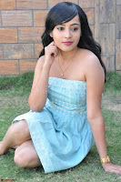 Sahana New cute Telugu Actress in Sky Blue Small Sleeveless Dress ~  Exclusive Galleries 052.jpg