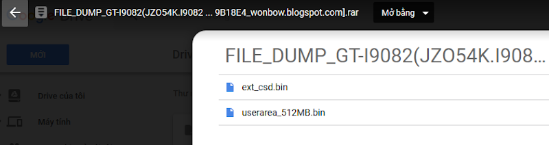 eMMC file dump  GT-I9082 emmc ok