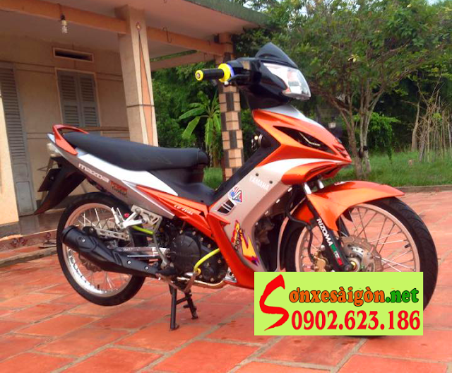 Mẫu sơn xe Exciter 2010 màu cam bạc cực đẹp