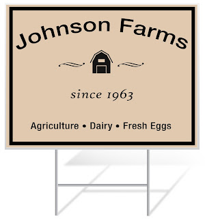 Johnson Farms Agriculture Lawn Sign | Lawnsigns.com