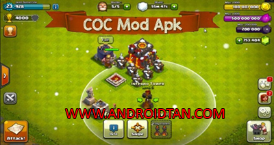 Clash Of Clans Mod Apk v9.105.9 Unlimited Gold Elixir Gems Terbaru 2017