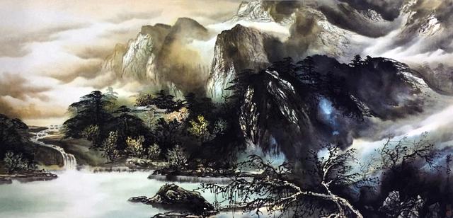 H.H. 第三世多杰羌佛作品 —《桃花山庄之龙潭湖》