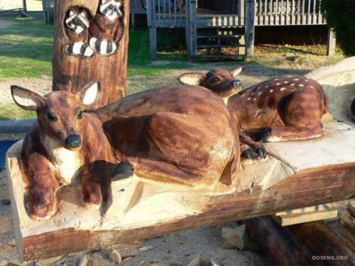 wood sculpture made by Randall Boni