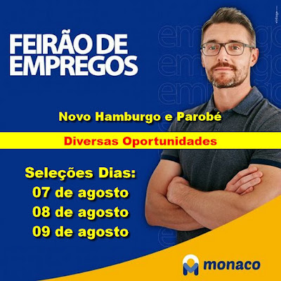 Mônaco Atacado anuncia Feirão de Empregos em Novo Hamburgo e Parobé