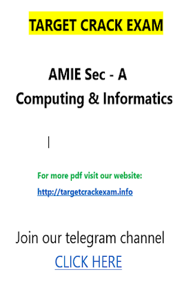 AMIE SEC -A | COMPUTING AND INFORMATICS