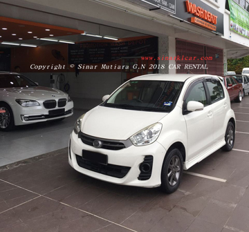 Sewa Kereta Ekonomi Perodua Myvi 1.5 (A) - White 2012 di 