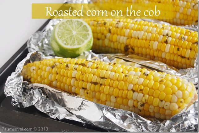 Roasted corn on the cob