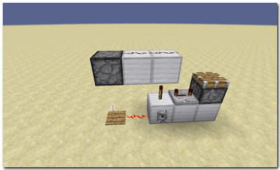 Minecraft　Redstone Circuit　ディスペンサーと感圧板を使いったクロック回路