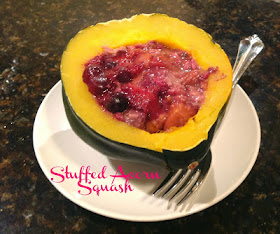 stuffed acorn squash with berry compote at http://www.glutenfreematters.com