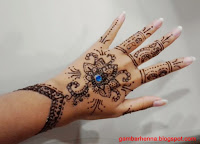 gambar henna tangan simple