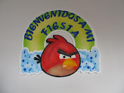 Piñata especial. FIESTAS ANGRY BIRDS MEDELLIN. Letrero de Bienvenida.