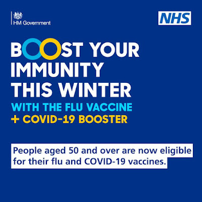 Boost immunity against COVID and flu UK Gov bold text