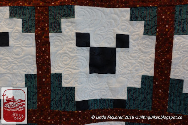 Client quilt - sheep closeup