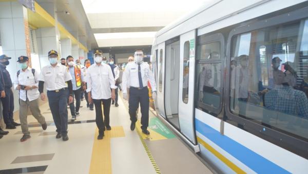 Budi Karya Sumadi Tinjau konektivitas dan Efektivitas Transportasi Saat Pandemi di Palembang