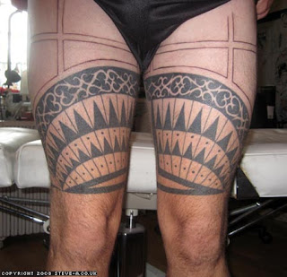 Thigh Design Traditional Samoan Tattoo