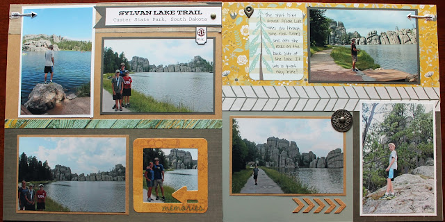 Sylvan Lake trail scrapbook page layout Custer State Park South Dakota