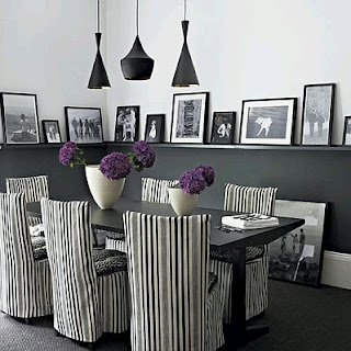 Modern Dining Room furniture, black and white color