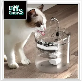 fuente de agua para gatos diseño transparente "crystal clear"