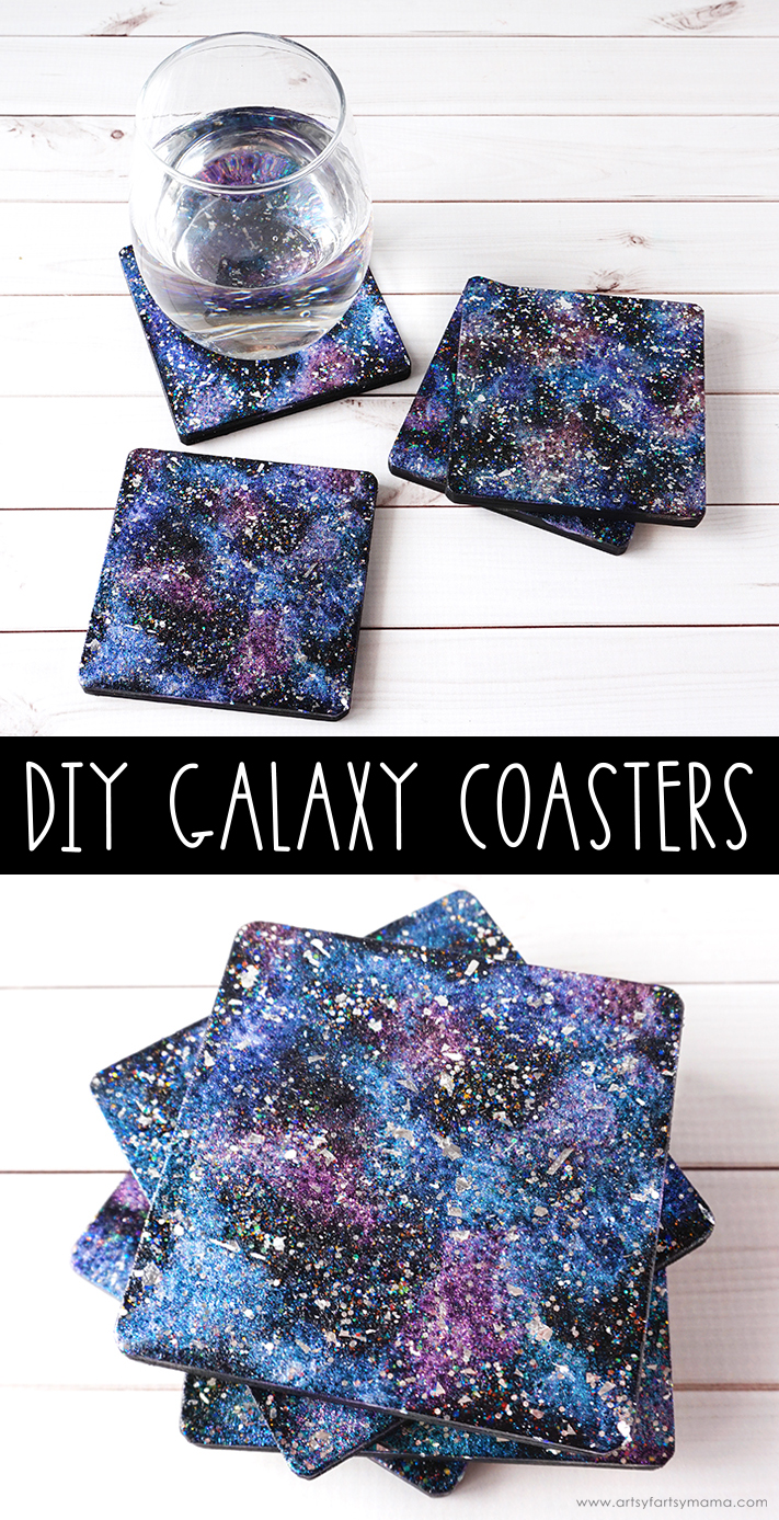 DIY Galaxy Coasters