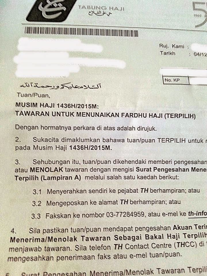 Surat Kuasa Untuk Tabung Haji