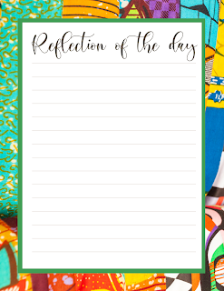 Reflection Of The Day - Free Printable Digital Planner Notepads - African, Ethnic, Tribal Theme