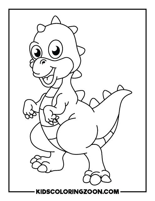Coloring pictures of dinosaurs
