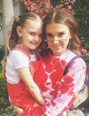 Millie Bobby Brown with her younger sister Ava Brown
