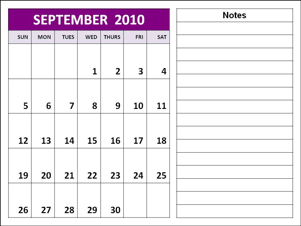 september 2010 calendar. 2010+calendar+planner
