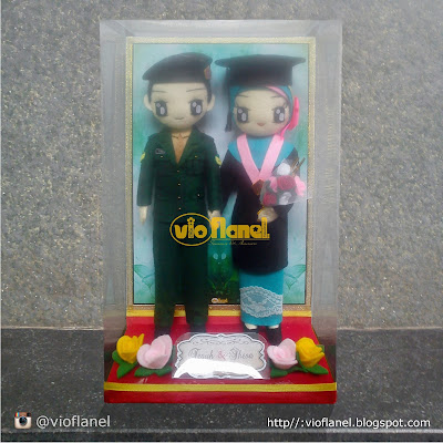 Boneka Flanel TNI AD (PDU) & Wisudawati, Kado unik, Kado wisuda