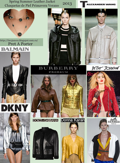 Alexander Wang Balmain DKNY Dolce & Gabbana Donna Karan Hermes Paris Betsey Johnson Burberry Prorsumcazadora cuero piel belt cinturón polipiel metálizado shiny metallic studded tachas metálico brillante color block colorblock oversized oversize pu vegana negra roja red silver plateada golden gold dorada oro blanca white acolchada etnico cuantas bordada biker manga tres cuartos amarilla pastel cremallera marrón beige pasarela diseñadores moda pu leather jacket vegan skin black leatherette padded orange ethnic embroidered biker few three-quarter sleeves beige brown yellow runway catwalk fashion designers fashion show Cazadoras Pret A Porter Temporada Primavera Verano 2013 Jackets Season Spring Summer