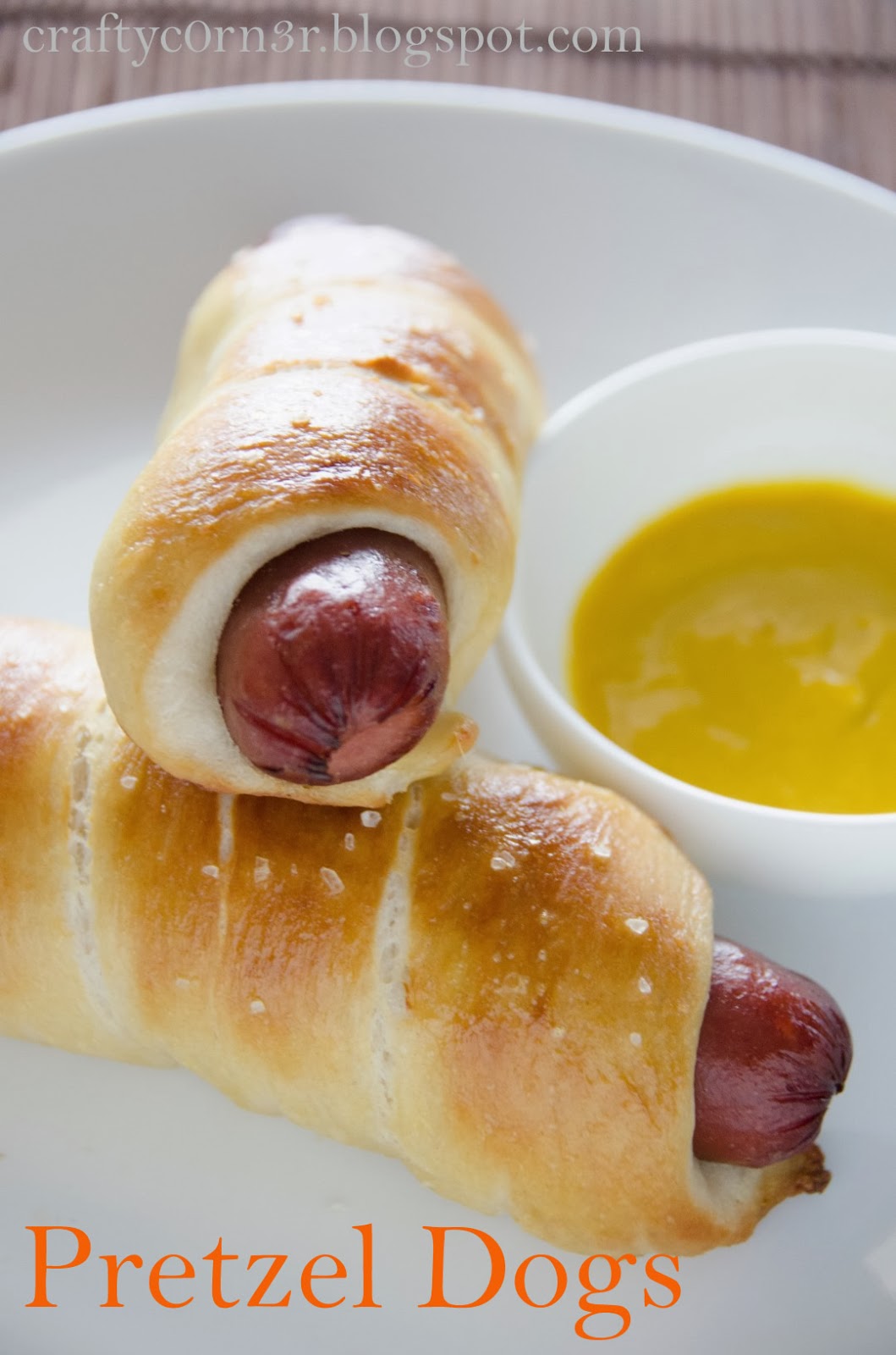 http://craftyc0rn3r.blogspot.com/2014/01/pretzel-dogs.html