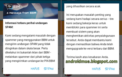 aplikasi bbm, kabar bbm terkait undangan spam, upgrade aplikasi bbm versi terbaru