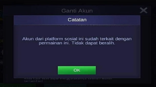 Cara Mengatasi Tidak Bisa Ganti Akun Mobile Legends Facebook