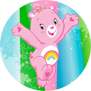 Care Bears Party, Toppers or Free Printable Candy Bar Labels.