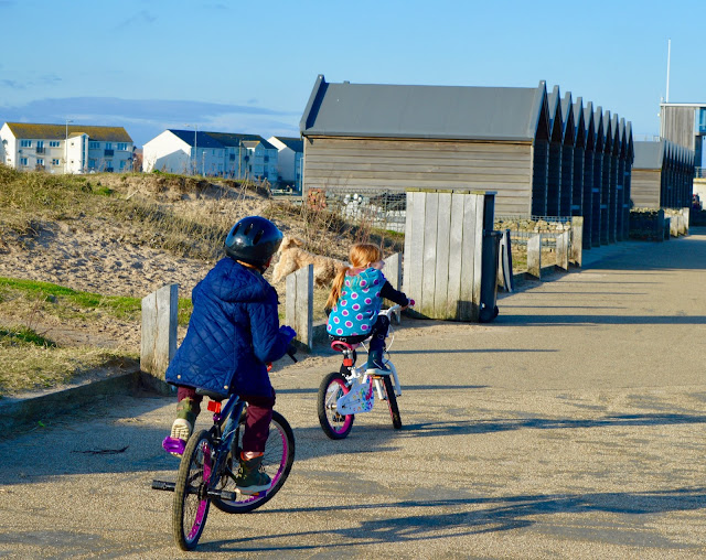 A Trip to Blyth Beach | How to Hire Beach Huts, Bus Information & Coastline Fish & Chips - bike riding at Blyth Beach